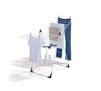 Leifheit Séchoir à Linge Classic 200 Flex, Tancarville avec 20 m d'étendage | Étendoir à linge avec ailes réglables en hauteur, filet pour linge délicat, capacité de 2 machines, séchoir sur pied pliable