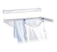 Leifheit Séchoir mural Telegant 30 Protect, 5 barres de 60 cm, 3 mètres de séchage, blanc