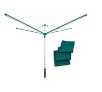 Leifheit Séchoir parapluie LINOMATIC 600 DeLuxe Cover 82008, 60 m d'étendage, housse, vert