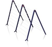 Leifheit Séchoir à linge Pegasus V Duo 81702 extensible pour baignoire 19 m d'étendage blanc/bleu