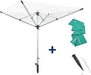 Leifheit Séchoir rotatif de jardin LinoLift 600 avec support et housse QuickStart LEIFHEIT 85282