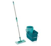 Leifheit Set Clean Twist System M balai à franges et balai-éponge Métal, Plastique Bleu et Turquoise