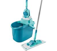 Leifheit Set balai serpillière PowerClean M 55510 – seau essoreur, Housse Micro Duo, Click-System