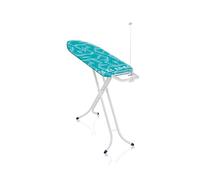 Leifheit Table à repasser Air Board M Compact, table de repassage 120 x 38 cm avec housse Thermo Reflect, planche à repasser ajustable avec repose-fer et guide-fil 72585 Feathers Blue