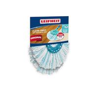 Leifheit Tête de Rechange Clean Twist Disc Mop Ergo Micro Duo, lot de 2 | Microfibre double fibre, serpillère rotative tous types de sols, lavable à 60 °C, absorbe saletés et eau, nettoyage profond