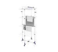 Leifheit Tour de séchage Classic Tower 450, étendoir à linge pliable à 4 niveaux, séchoir à linge tour 45 m avec cadres rabattables & roulettes 360°