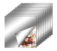 Leikedun Lot de 10 Miroirs Muraux Adhésifs Autocollants 20 x 20 cm - Flexible et Non en Verre, Film Miroir pour Décoration Murale Maison, Salon, Chambre