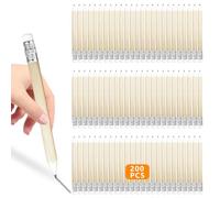 Leikurvo ML693-pencil 200p Crayons HB en Bois Naturel - Mini Crayons avec Gomme (10 cm) - Lot Économique pour École, Bureau ou Maison - Graphite Résistant - Idéal pour Enfants et Professionnels