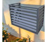 Leilaohu Cache Climatiseur Exterieur Aluminium Pompe A Chaleur Couverture De Protection Antipoussière Écran De Clôture for Climatiseur Support Grille Cache Radiateur C,110 * 60 * 80cm