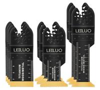 LEILUO 10 Pièces Lames Multitool Oscillantes en Titane pour Bois & Clous
