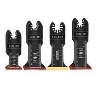 LEILUO 7 Pièces Lames Multitool Extra Longues à Dents Japonaises | Lames titane pour bois avec clous. Coupe plongeante. Compatible avec les marques DeWalt, Makita & autres.