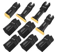 LEILUO Lot de 110 lames de scie oscillante en titane extra longues et larges pour clous en bois, cloisons sèches, accessoires universels pour outils oscillants avec sac de rangement, compatibles avec