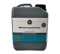Leintrade Peinture de protection contre les intempéries pour bois - Couleur extérieure RAL 7016 - Gris anthracite - 2,5 kg - 10 kg (2,5 kg/ 20 m²)