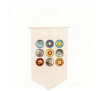 Leislam Badges À Suspendre Au Mur En Toile, Présentoir Pins, Boite Rangement Broche, Présentoir D'Épingles En Émail, Beige, Pour Collection De Broches, Bannières, Épingles, Drapeaux