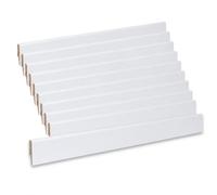 Leiste24 Lot promotionnel 26 m plinthes 40 x 15 mm Blanc | Plinthes blanches de 26 m avec système de clip, 40 x 15 mm, idéales pour des finitions murales propres
