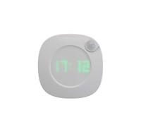 Leisurealeaneag Horloge murale avec détecteur de mouvement infrarouge - Lampe de nuit à piles - Arrêt automatique - Intensité variable - Rechargeable
