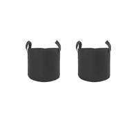 Leisurealeaneag Lot de 2 sacs de culture en tissu non tissé pour plantes et légumes Noir 50 gallons