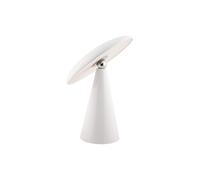Leitmotiv Lampe de table Phoebe Led - Blanc - Ø 23 cm - Ronde - Mélamine - Lampe de table pour salon et chambre à coucher - Lampe de table moderne