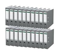 Leitz 10105085 Lot de 20 classeurs de qualité en plastique 180° Format A4 Gris Largeur du dos 8,2 cm
