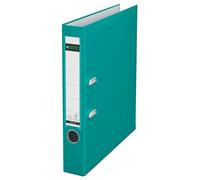 Leitz 10155052 Classeur Plastique 180° A4 à Dos Étroit avec Encoches - Turquoise