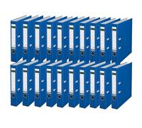 Leitz 10155085 Lot de 20 classeurs de qualité en plastique 180° Format A4 étroits Bleu nuit Dos 5,2 cm Couverture en polypropylène laminé