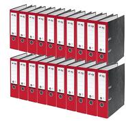 Leitz 10530025 Lot de 20 classeurs A4 100% papier recyclé 80 mm de large pour 600 feuilles Motif ange bleu et certifié FSC Rouge