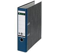 Leitz 10805035 Lot de 20 classeurs de qualité 180°, format A4, carton, dos bleu, largeur de dos 8 cm, papier marbré nuageux