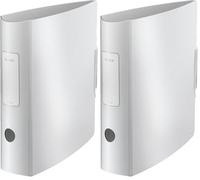 Leitz 110800004 Classeur à Levier blanc Effet Brossé (Lot de 2)