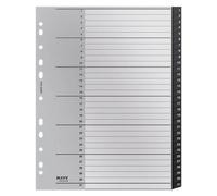 Leitz 12180000 Intercalaire De Classement Onglet Avec Index Numérique Polypropylène (Pp) Noir Et Blanc
