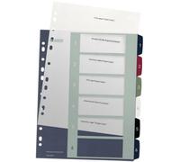 Leitz 1236 Style Répertoire DIN A4 1-6 polypropylène multicolore 6 onglets extra-large, imprimable 1236-00-00