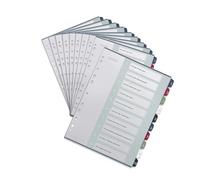 Leitz 12370000 Lot de 10 intercalaires pour format A4, couverture inscriptible sur PC et 10 intercalaires, onglets avec chiffres imprimés de 1 à 10, surdimensionnés, blanc/multicolore, en