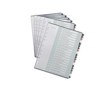 Leitz 12390000 Lot de 6 intercalaires pour format A4, couverture inscriptible sur PC et 20 intercalaires, onglets avec chiffres imprimés de 1 à 20, surdimensionnés, blanc/multicolore, en