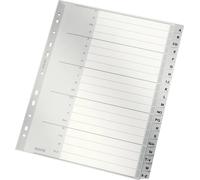 Leitz 1260 Répertoire DIN A4, extra-large A-Z polypropylène gris 20 onglets 12600000