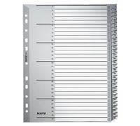 Leitz 12810000 Intercalaire De Classement Onglet Avec Index Numérique Carton Gris