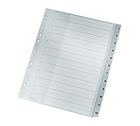 Leitz Intercalaires en plastique 12820000 A4 extra numérotés 1-12 gris 12 onglets