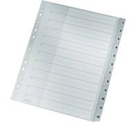 Leitz 1282 Répertoire DIN A4, extra-large 1-12 polypropylène gris 12 onglets 12820000