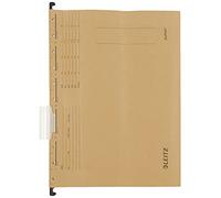 Leitz 19153000 Lot de 10 dossiers suspendus Alpha en carton (Brun naturel) (Import Allemagne)