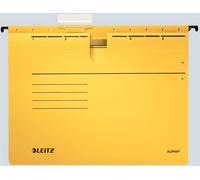 Leitz 1984-00-15 Dossier suspendu ALPHA® - agrafage mécanique, carton recyclé, jaune(S)