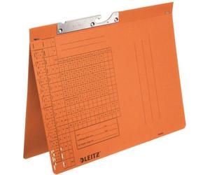 Leitz 2094-00-45 2094 Classeur à levier Combi - A4, carton, orange, agrafeuse officielle