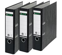Leitz 310305095 Classeur 180A Format A4 Dos large Noir Lot de 3 (Import Allemagne)