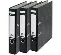 Leitz 310315095 Classeur 180A Format A4 Dos étroit Noir Lot de 3 (Import Allemagne)