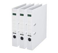 Leitz 310345001 Classeur 180A Format A4 Dos étroit Plastique Blanc Lot de 3 (Import Allemagne)