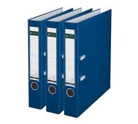Leitz 310345035 Classeur 180A Format A4 Dos étroit Plastique Bleu Lot de 3 (Import Allemagne)