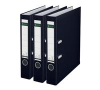 Leitz 310345195 Classeur 180A Format A4 Dos étroit Plastique Noir Lot de 3 (Import Allemagne)