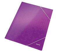 Leitz Chemise à élastique WOW A4 Carton pelliculé 3 rabats Violet