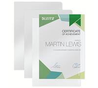 Leitz 41000203 Boîte de 100 Pochettes rigides à coin A4 Transparent