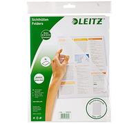 Leitz 41006003 Lot de 5 pochettes transparentes format A4 avec surface brillante en PVC rigide de 0,15 mm