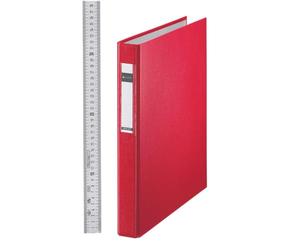 Leitz 42120025 Standard-Classeur à anneaux Format A4 polypropylène 4 anneaux D 25 mm Rouge