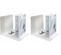 Leitz - 42260001 - Classeur à levier en carton - Format A4 Maxi - 350 feuilles - Dos de 50 mm - Lot de 2 - Blanc