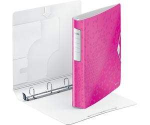 Leitz 4240-00-23 Classeur à anneaux Active WOW, A4, polyfoam, 4 anneaux, 30 mm, rose